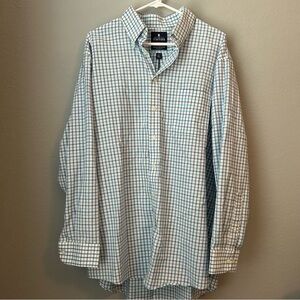 Stafford Classic Blue and White Checkered Men's Shirt